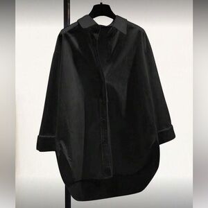 Black Women's Button-Up Shirt